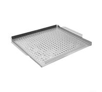 Parrilla rectangular de acero inoxidable para barbacoa en interiores y exteriores, 29,5 x 35,7 cm