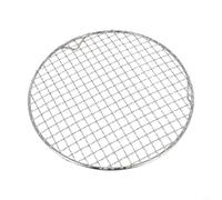 Parrilla redonda de acero inoxidable de 27 cm, red para barbacoa eléctrica de gas de carbón, rejilla de cocción resistente con espacio uniforme para acampar al aire libre (25 cm)