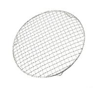 Parrilla redonda de acero inoxidable de 27 cm, red para barbacoa eléctrica de gas de carbón, rejilla de cocción resistente con espacio uniforme para acampar al aire libre (27 cm)