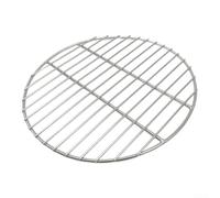 Parrilla redonda de acero inoxidable portátil para camping, barbacoa para cocinar con llama abierta, 43 cm (grosor sólido 58 cm)