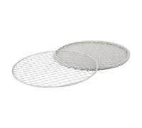 Parrilla redonda para barbacoa, 5 unidades, 28 cm, hierro resistente (25 cm | Paquete de 5 unidades, 25 cm de diámetro, hierro resistente al calor, ideal para barbacoa pequeña, camping, playa