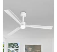 Parrot Uncle Ventilador de Techo Con Luz 127cm, 40W, 3 Temperaturas de Color, 6 Velocidades, Ultra Silencioso, Mando a Distancia, Motor DC, Temporizador, Función Verano/Invierno Dormitorio,Blanco