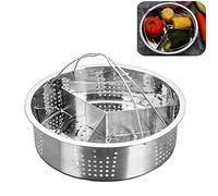 Parthan Cesta de Vapor Inoxidable - Cocinar al Vapor, Accesorios para Instant Pot, Verduras Cocina de Malla, Separador para Cesta de Rejilla (21 x 6 cm)