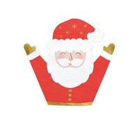 Party Deco 20 servilletas navideñas de Papá Noel, servilletas festivas, vajilla de Papá Noel, servilletas de papel de Papá Noel, decoración novedosa
