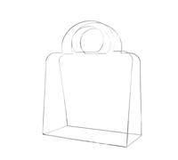 Party Favor Bag With Handles, 6.69x3.54x7.48 Inches Small Treat Handbag - Clear Party Favor Bags,for Wedding Birthday Easter Christmas Children's Day Thanksgivin
