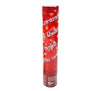 Party Popper Tubo dispara confeti corazones rojos (30 cm)