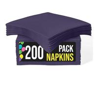 Party Solids Servilletas desechables para uso diario, 200 unidades, 2 capas, color azul marino, servilletas de cóctel de papel para fiestas y suministros de fiesta