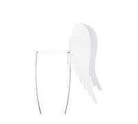 PartyDeco CF - 10 Tarjetas de Mesa (Papel, diseño de alas de ángel), Color Blanco