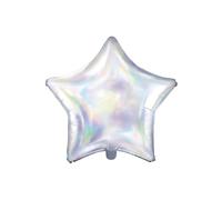 PartyDeco Globo Mylar Estrella Aluminio Efecto opalescente iridiscente Ø 48 cm