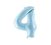 PartyDeco – Globo de aluminio – 4 pulgadas (86 cm) – Azul claro