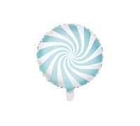 PartyDeco- Globo de Mylar Redondo de 45 cm con Forma de Leche, Color Blanco y Azul, FB20P-001J