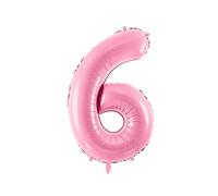 PartyDeco Globo Gigante número Rosa Pastel 86 cm
