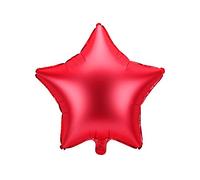 PartyDeco Globo metalizado Estrella 48 cm Rojo con gas helio