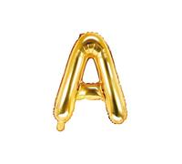 PartyDeco- Globo Mylar con forma de letra A dorada 35 cm cumpleaños adulto niño color FB2M-A-019