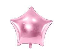 PartyDeco – Globo Mylar Foil con forma de estrella rosa metalizada Ø 48 cm