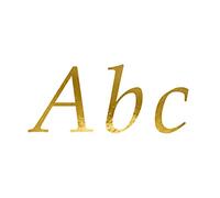 PartyDeco Lot de 5 hojas de pegatinas de letras con 143 letras y 25 caracteres - Pegatinas para escribir, manualidades y decorar - Dorado