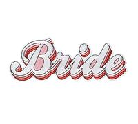 PartyDeco- Parche para planchar Bride - aprox. 22 x 8 cm, colores variados (NAP1)