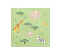 PartyDeco Safari - Servilletas de papel para fiestas infantiles (paquete de 12, 16,5 cm)