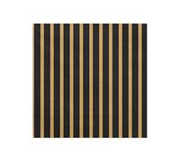 PartyDeco Servilletas 3 vías – Rayas negras y doradas, papel impreso para cumpleaños & luna de miel
