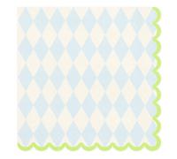 PartyDeco, Servilletas de papel con diseño de rombos, mezcla de colores, decoración de mesa para fiestas, eventos, cumpleaños