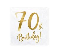 PartyDeco Servilletas de papel 33 x 33 cm, 3 capas, 20 unidades