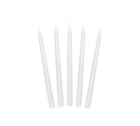 PartyDeco Velas cónicas juego blanco – vela larga para bodas, cumpleaños y centros de mesa