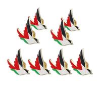 PartyKindom 8 Pines de Solapa Bandera de Palestina, Accesorio Ligero de Aleación de Zinc para Mujer, Uso Diario y Ocasiones Obsequios en Ropa y Bolsos