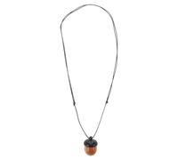 PartyKindom Collar Colgante de Bellota de Madera de Sándalo Ajustable, Accesorio de Moda Único Adecuado para Viajes y Decoraciones Navideñas