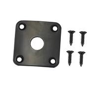 PartyKindom Placa de Conexión Curva de Metal Negro para Guitarra Eléctrica, Resistente y Duradera Tornillos Incluidos, Adecuado para Recambio de Instrumentos