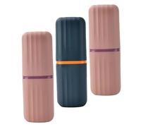 PartyKindom Set de Lavado de Viaje 3 Piezas PP Rosa y Azul para Baño | Organizador Minimalista, Diseño Compacto, Fácil de Limpiar, Uso en Hogar y Desplazamientos