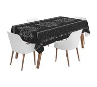 PARTYLOSOPHY 1 Unidad - Mantel Plegado Impermeable de 120 x 180 cm con textura tela Temática Esotérica - Decoración Mesa Halloween, Halloween Esotérico, Mesa Esotérica Halloween.