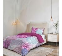 Parure de Funda Nórdica NO STIRO FANTASY - fabricado en Italia - Juego de Funda Nórdica - Cama de Plaza y Media, Microfibra - Funda 200x200 cm + Solapa y Funda de Almohada 50x80 cm - Soffioni