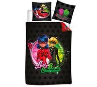Parure de lit réversible Miraculous - Ladybug Lucky and Charming - 140 cm x 200 cm