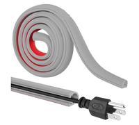 Pasacables Cubierta de Cable Suelo con Ranura Trapezoidal 2/3, 0M, Protector extensión, conducto cableado, for eléctrico, Organizador for Ocultar Cables(Grey-2m)