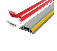 Pasacables Organizador de Cables con Ranura for, Cubierta extensión, Protector conducto, Cable alimentación, 1m/39,37 Pulgadas, 1 ud(Grey Yellow)