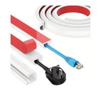 Pasacables Suelo Cubierta de Cable de Suelo Flexible, Autoadhesivo, Todo ocultador, conducto de Internet, gestión de Ranura, 1/2/3/5 Metros, 1 ud.