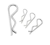 Pasador de chaveta de resorte Tipo R de acero inoxidable 304, M1, M1.6, M1.8, M2, M2.5, M3, M4, M5, pinza dividida en forma de onda, pasador de Tractor de pelo for coche(50pcs M1.6x28mm)