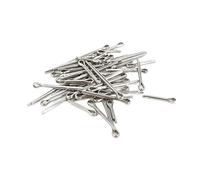 Pasador de chaveta, pasadores divididos, abrazadera clip pasador dividido resorte acero en forma U, paquete tamaños surtidos M1.5 a M6(50mm,100pcs M2)