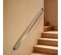 Pasamanos de barandilla de escalera moderna - 60cm 1m 1.2m 1.5m 1.8m 2m 2.4m Pasamanos de escalera de montaje en pared - Kit de barandilla de escalera de acero inoxidable de metal(210cm)