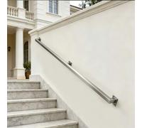 Pasamanos de escalera de acero inoxidable - kit completo，barandillas de escalera pasamanos de escalera antideslizantes de seguridad para montaje en pared para bares, lofts(420cm)