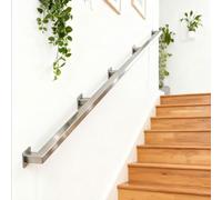 Pasamanos de escalera de metal para paredes｜Barandilla industrial de acero inoxidable Pasamanos 1m 1.5m 2m 300cm 4m 5m 6m Barandillas de escaleras Barra de agarre de seguridad para loft(150cm)