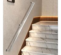 Pasamanos de escalera moderna para escalones exteriores o interiores，barandilla de escalera de acero inoxidable de metal 1m 150cm 2m 240cm 3m 6m Pasamanos de escalera de montaje en pared(400cm)
