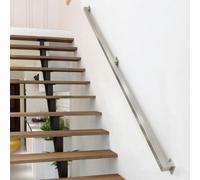 Pasamanos de escalera modernos para paredes｜1m 1.5m 2m 2.5m 3m Barandilla de escalera de tubo cuadrado de acero inoxidable de metal Pasamanos Barra de seguridad para interiores exteriores(60cm)