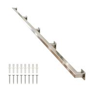 Pasamanos de escalera montado en la pared 1 2 3 4 5 6 metros｜Pasamanos de escalera de tubería industrial Pasamanos de acero inoxidable para escaleras｜Kit de riel de agarre para exteriores(600cm)