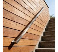 Pasamanos de escalera para interiores y exteriores｜Pasamanos de barandilla de escalera de tubo cuadrado de acero inoxidable｜Barandilla de seguridad montada en la pared con accesorios(350cm)