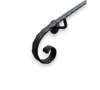 Pasamanos de hierro modelo Cartujo, longitud de 50 cm a 400 cm, apto para la decoración de la casa interior/exterior, 30 x 10 mm, fabricado en Italia (negro antracita, 290 cm)