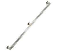 Pasamanos de tubería industrial, barra de soporte de barandilla de escalera de acero inoxidable cepillado 30-600cm, barra de agarre de montaje en pared para interior y exterior(2.5m)