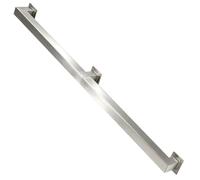 Pasamanos de tubo cuadrado para escaleras interiores, barandilla de escalera de montaje en pared de acero inoxidable plateado, pasamanos industrial moderno para niños mayores(5.7m)