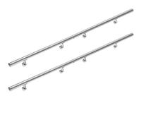 Pasamanos escalera acero inoxidable set de 4 400x4,2cm