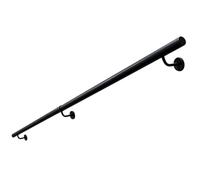 Pasamanos Moderno, Barandilla Escalera Hierro Forjado Metal Negro, 1m 1,5m 2m 2,5m 3m, Barra Seguridad Montaje Pared Personas Mayores, Barra Soporte Interiores Exteriores(90cm)